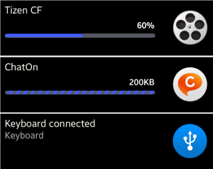 On-going task display